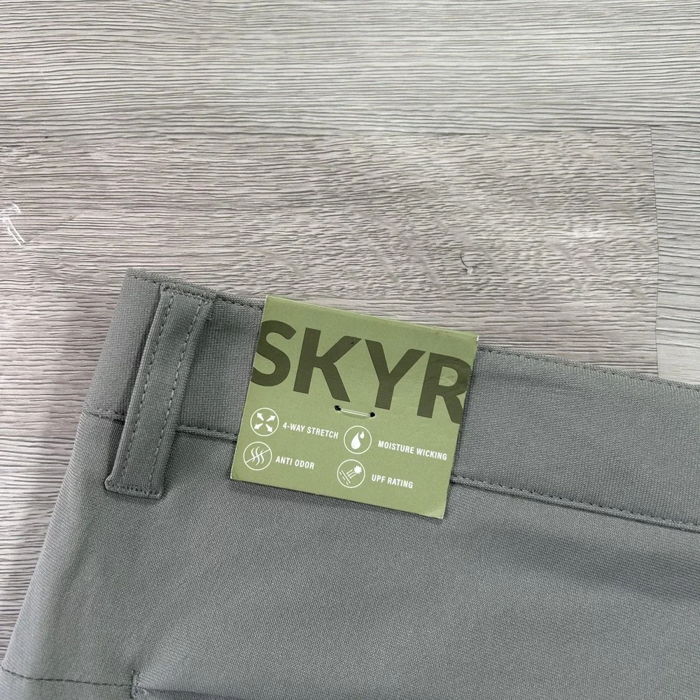 SKYR Pants Mens 32x32 Gray Slim Fit‎ Stretch Golf Khakis Moisture Wicking